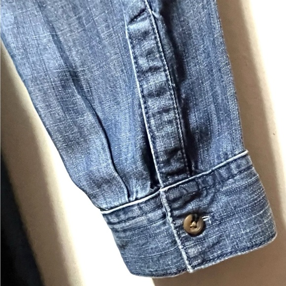 J.JILL Denim Button Down Tunic Shirt - Picture 6 of 6